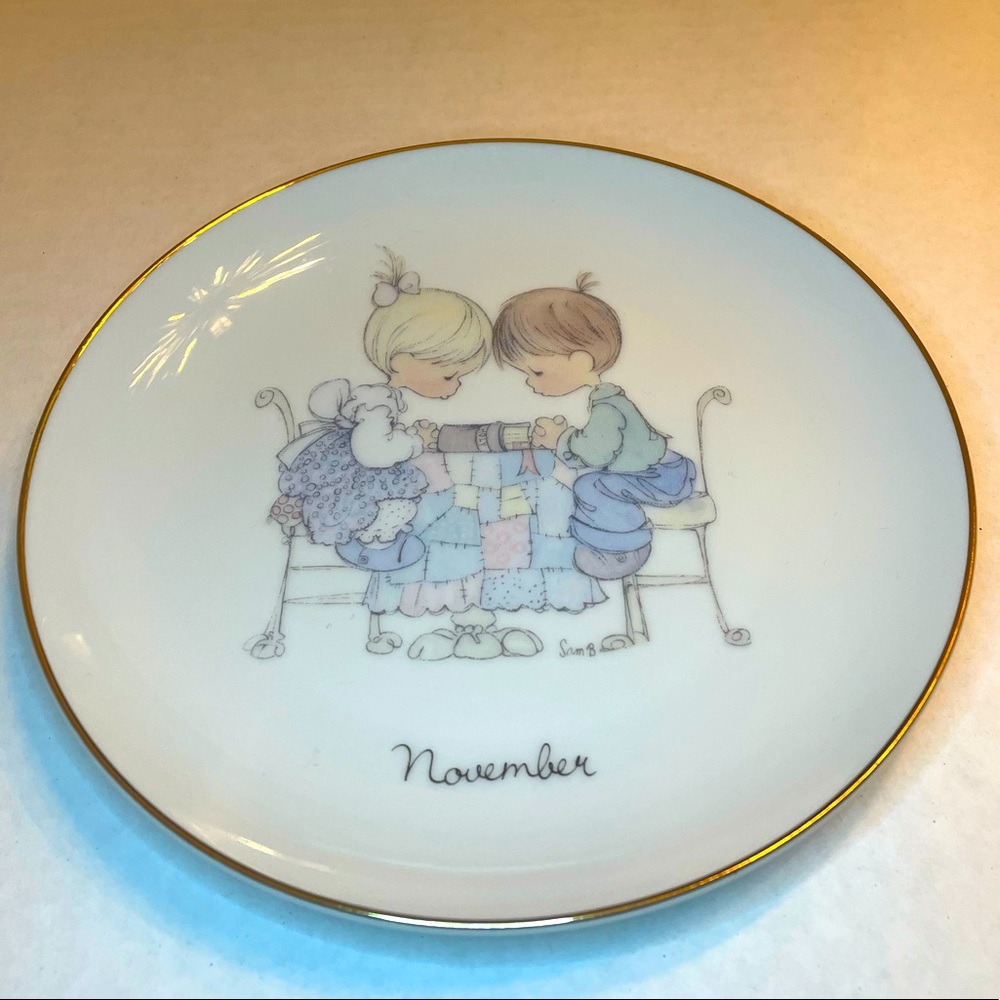 Vintage 1983 November Precious Moments Plate